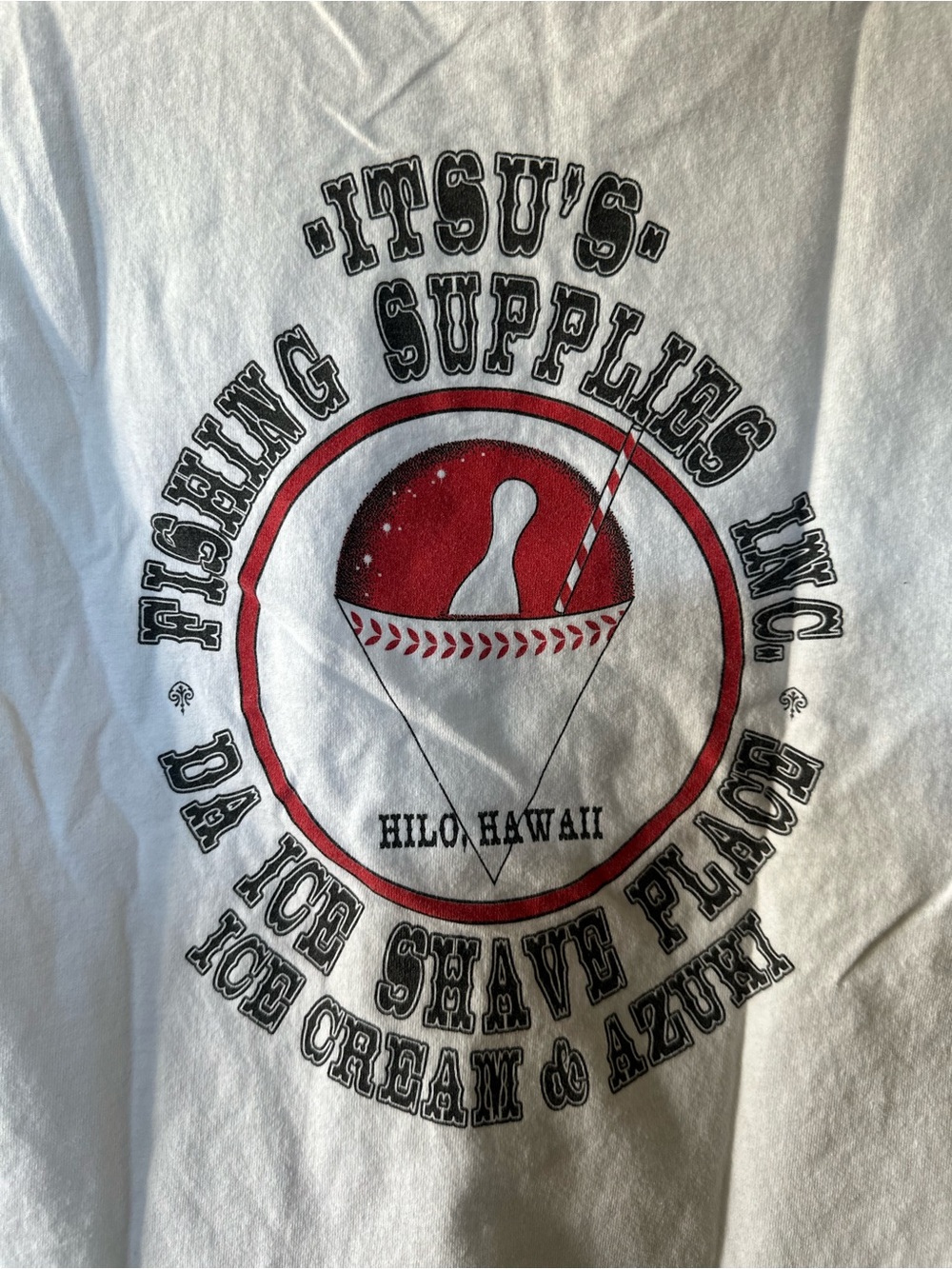 Vintage Graphic Itsu's Fishing Supplies Inc. / Da Ice Shave Place Hilo, Hawaii S